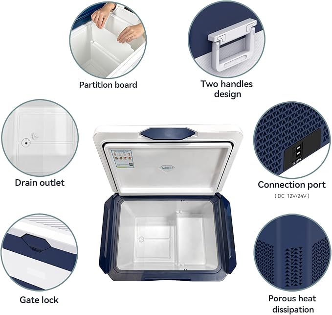 12 Volt Refrigerator Car Fridge Portable 12V 45 Quart Freezer Compressor Cooler - Image 7