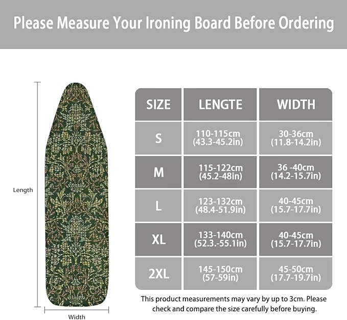 ZCFYGDX Breathable Ironing Board Cover Decor, Resist Scorching & Staining - Image 6