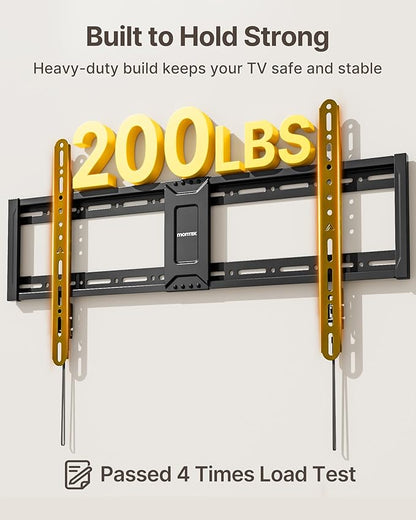 monTEK Heavy Duty Fixed TV Wall Mount - Image 3