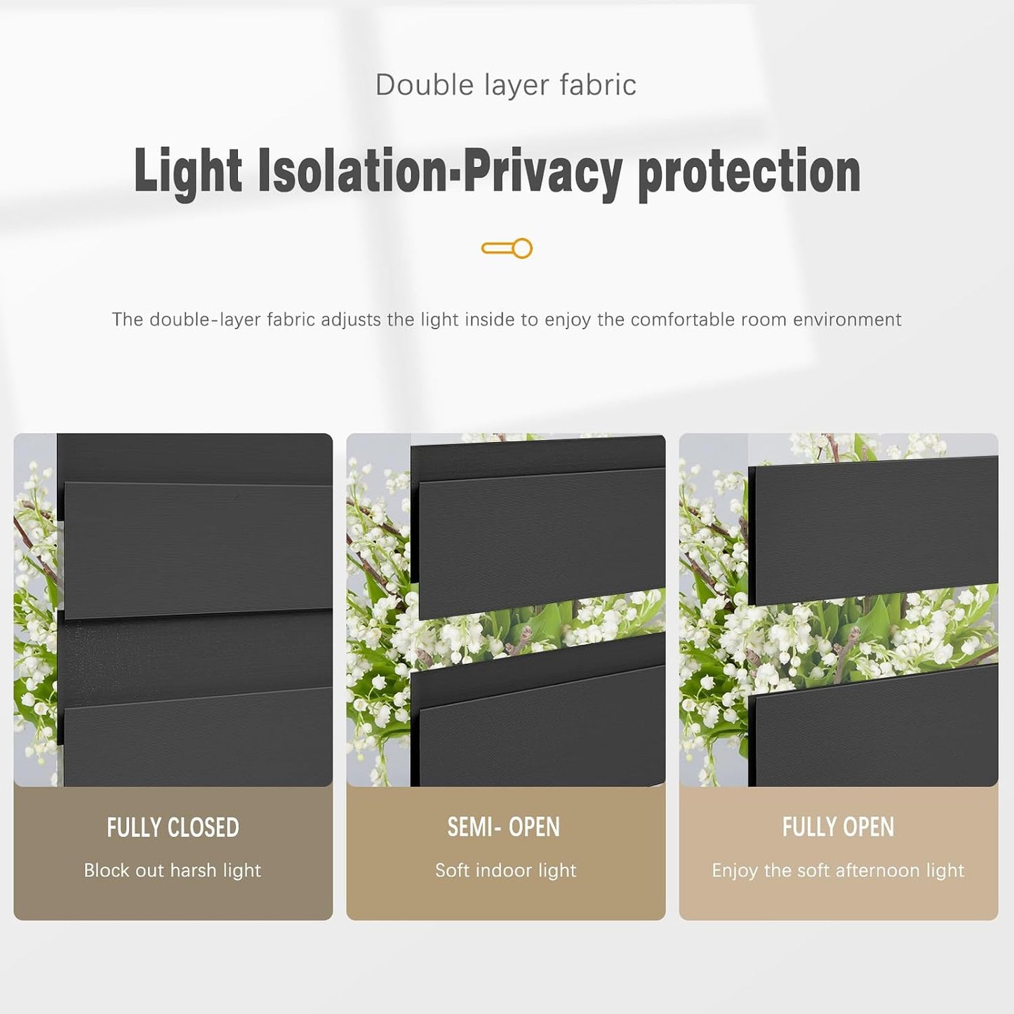 Custom Size Zebra Blinds for Indoor Windows with Cord, Dual Layer Blackout Zebra Roller Shades Corded Pull Down for Home Office Sliding Glass Door Black Out Room Darkening Easy Install