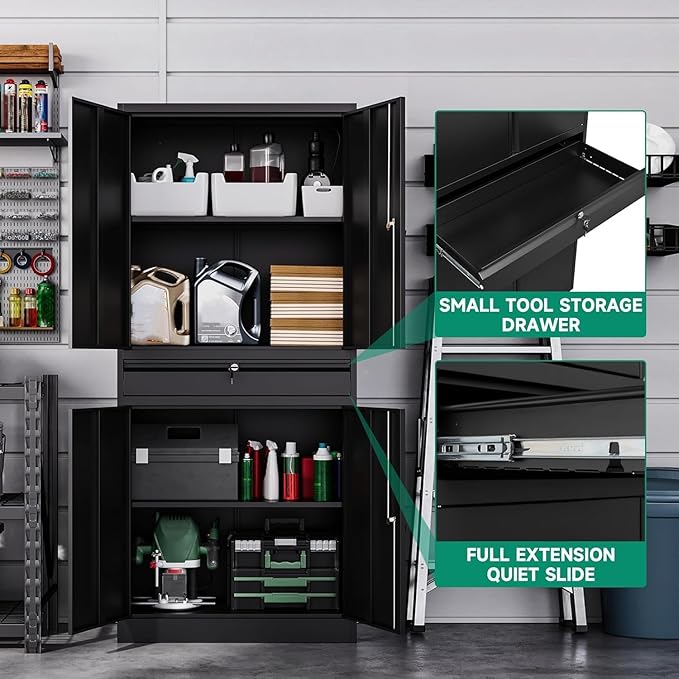 Letaya Metal Garage Storage Cabinet - Image 5