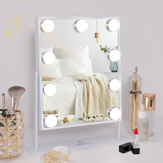 FENCHILIN White Hollywood Vanity Mirror by Fenchilin