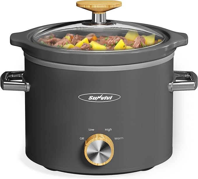 Sunvivi 2 Quart Slow Cooker, Small Slow Cooker by WeGetLife