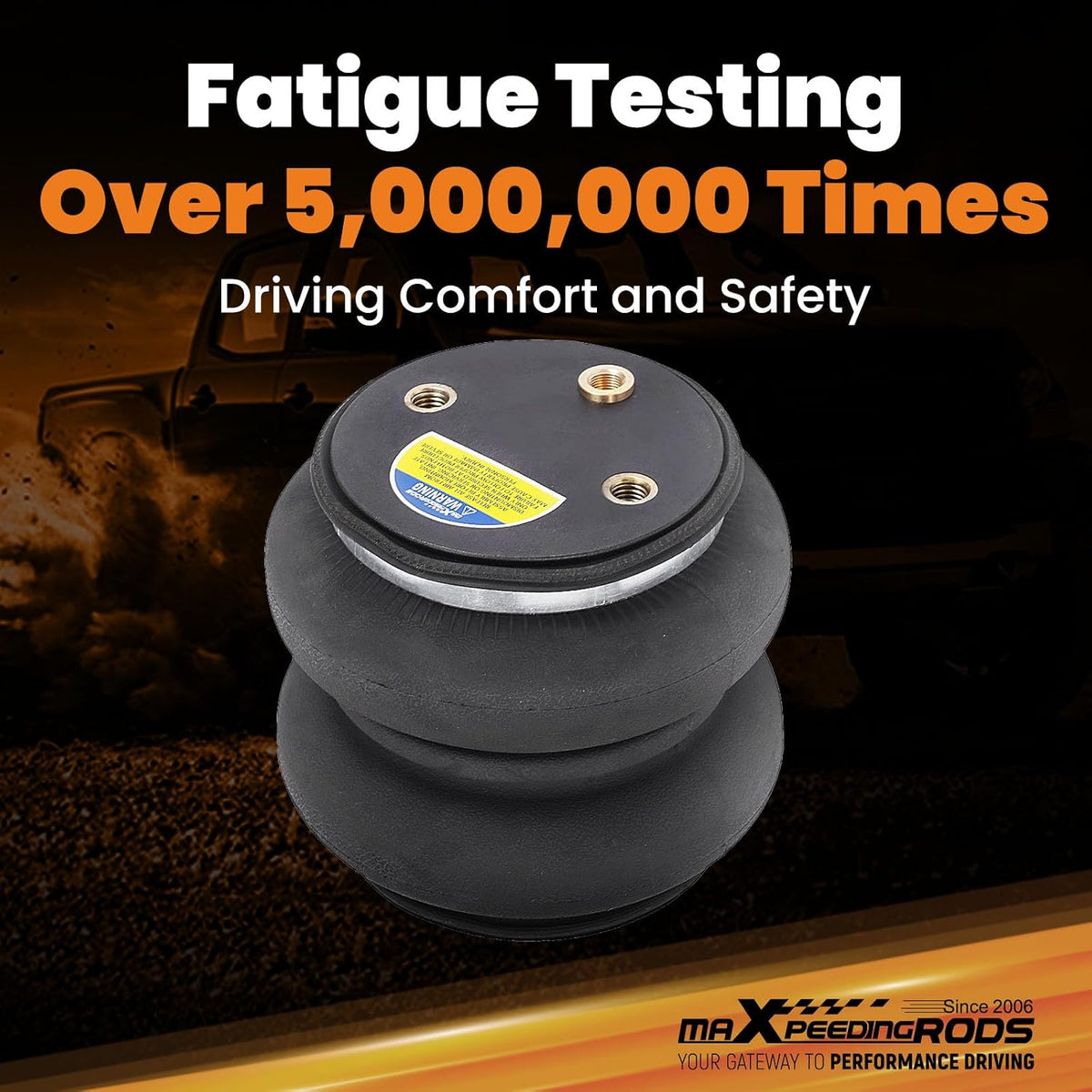 maxpeedingrods 5000 lbs rear air suspension bags kit, front angle view