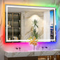 YEELAIT 60x40 Inch RGB LED Bathroom Mirror Front Light and RGB Backlit Lighted by YEELAIT