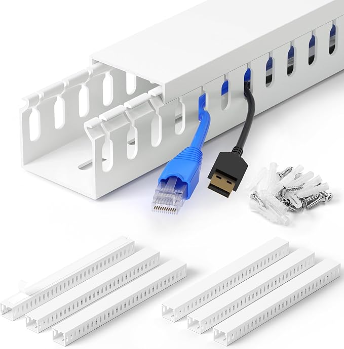 ZhiYo 99in Server Rack Cable Management Raceway, H1.4in x W1.6in Cable Raceway by ZhiYo