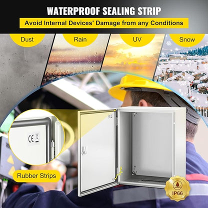 VEVOR NEMA Steel Enclosure, IP66 Waterproof & Dustproof, Outdoor/Indoor - Image 4