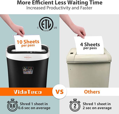 Paper Shredder for Home Office10-Sheet Cross-Cut Shredder - Image 5