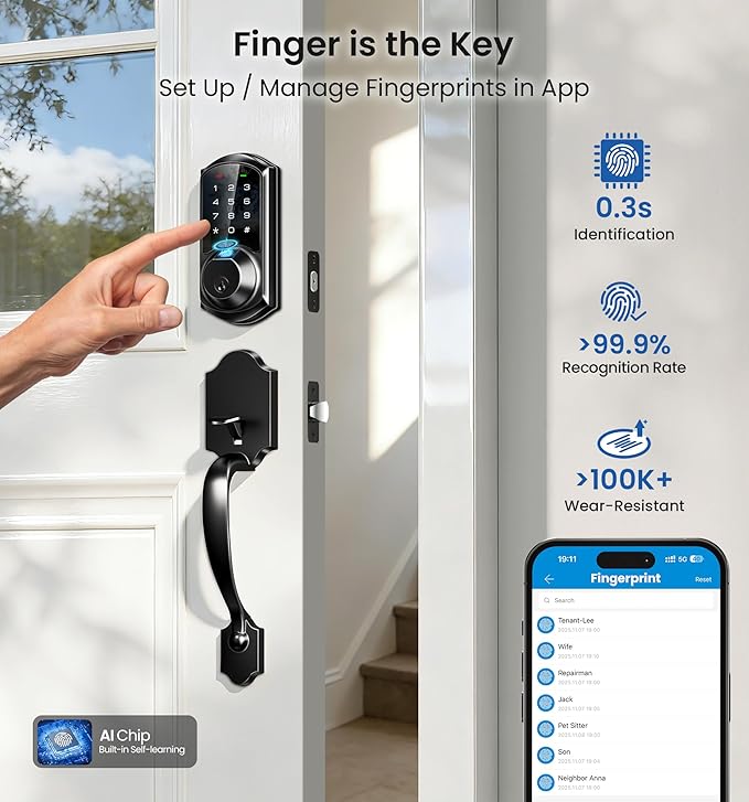 Veise VE07-H Fingerprint Smart Locks - Image 3