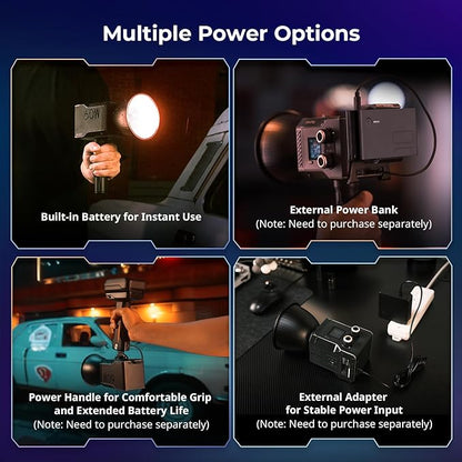 SmallRig RC 60C RGB LED Video Light, 3400mAh Battery 45min Runtime, APP Control - Image 3