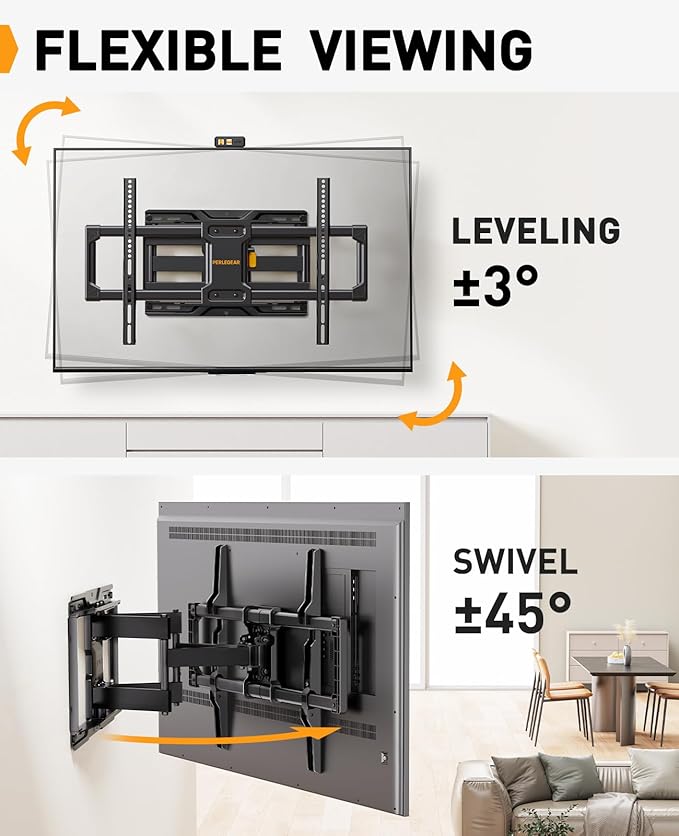 Perlegear Full Motion TV Wall Mount - Image 5