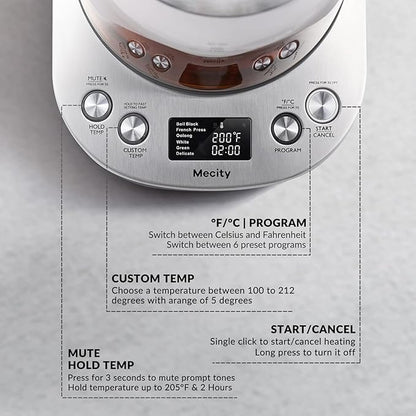 Mecity Electric Tea Kettle Borosilicate Glass Tea Maker - Image 5
