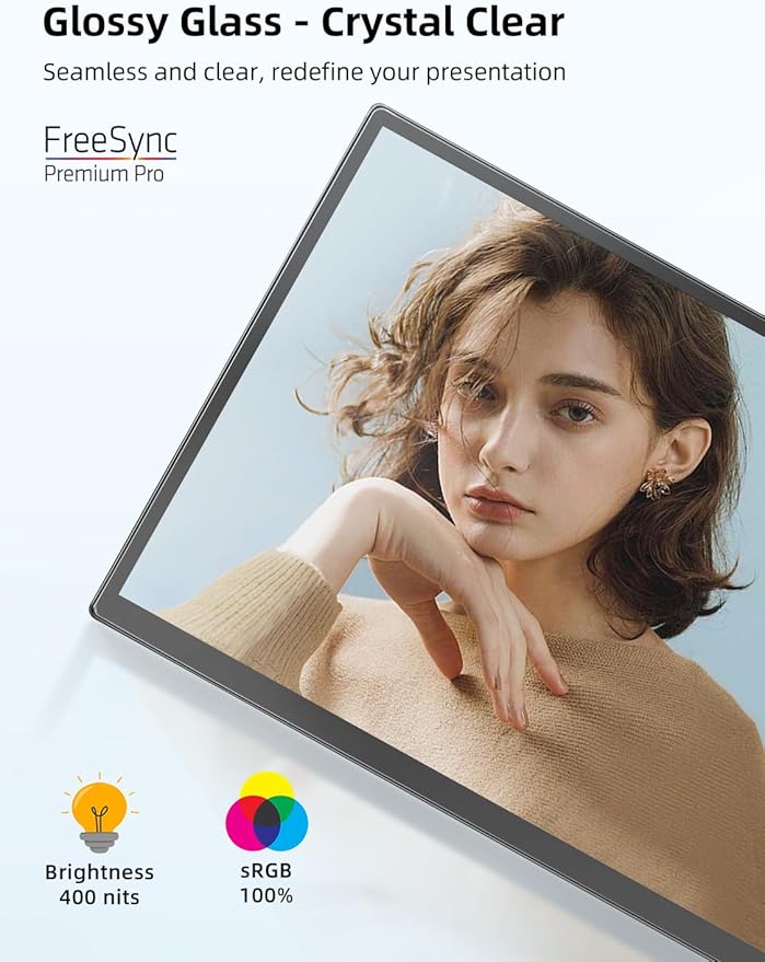 EVICIV 18.5” Portable Monitor Touchscreen | 120Hz 1ms Gaming Monitor | 400Nits - Image 2
