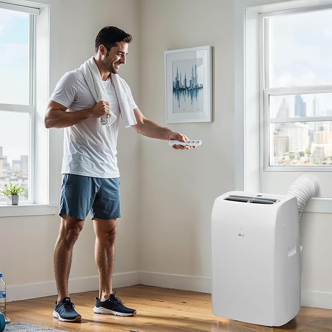 LG 8, 350 BTU / 12, 000 BTU Smart Portable Air Conditioner, Cools 350 Sq.Ft. - Image 5