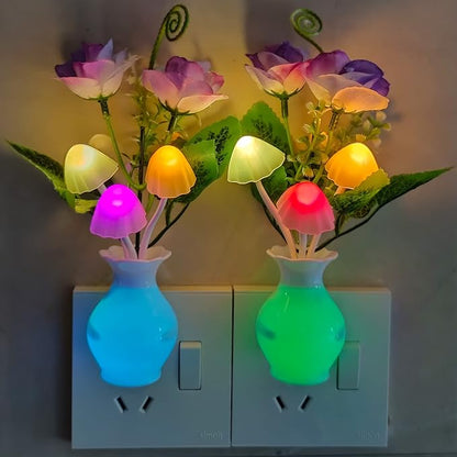 AUSAYE 4 Pack Plug in LED Night Light Sensor Rose Light, Energy Saving Lamp - Image 3