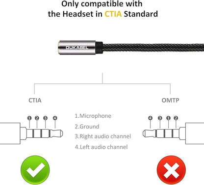 DUKABEL Gold-Plated & Strong Braided Y Splitter Audio Cable - Image 2