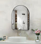 GLASHOM 20"x28" Black Arched Mirror by GLASHOM