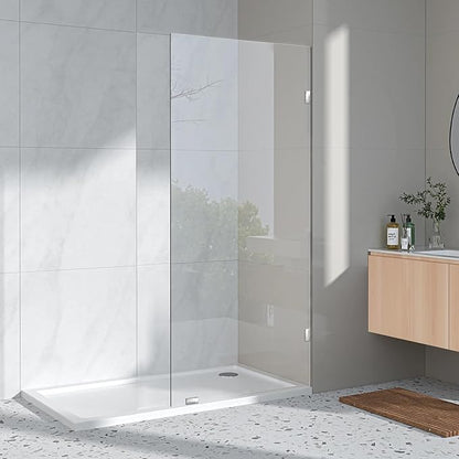 20.5" W×78.75" H Shower Glass Panel, Fixed Frameless Shower Screen by Unknown