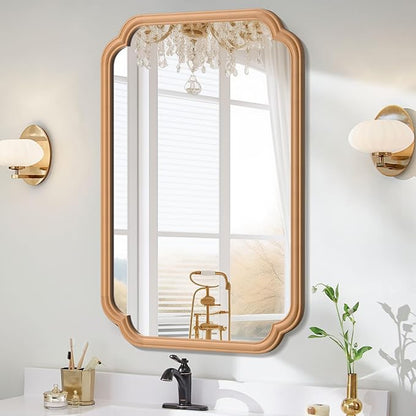 Wood Bathroom Mirror for Wall Mounted by FerytangeHome