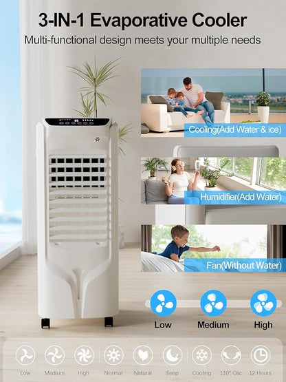 Landeagle 32" Swamp Cooler Air Conditioner, 1800CFM Evaporative Coolers - Image 2