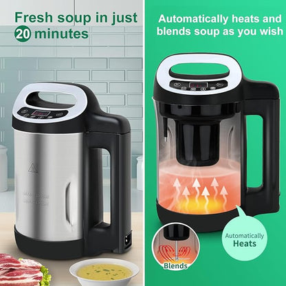 Soup Maker 1.6 L, 4-in-1 Multifunctional Smooth Soup and Chunky Soup Machine - Image 2