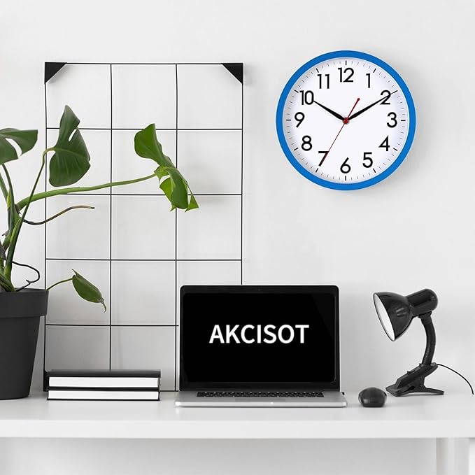 AKCISOT 12 Inch Wall Clock Silent Non Ticking Modern Wall Clocks Battery - Image 2