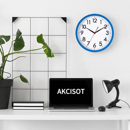 AKCISOT 12 Inch Wall Clock Silent Non Ticking Modern Wall Clocks Battery - Image 2