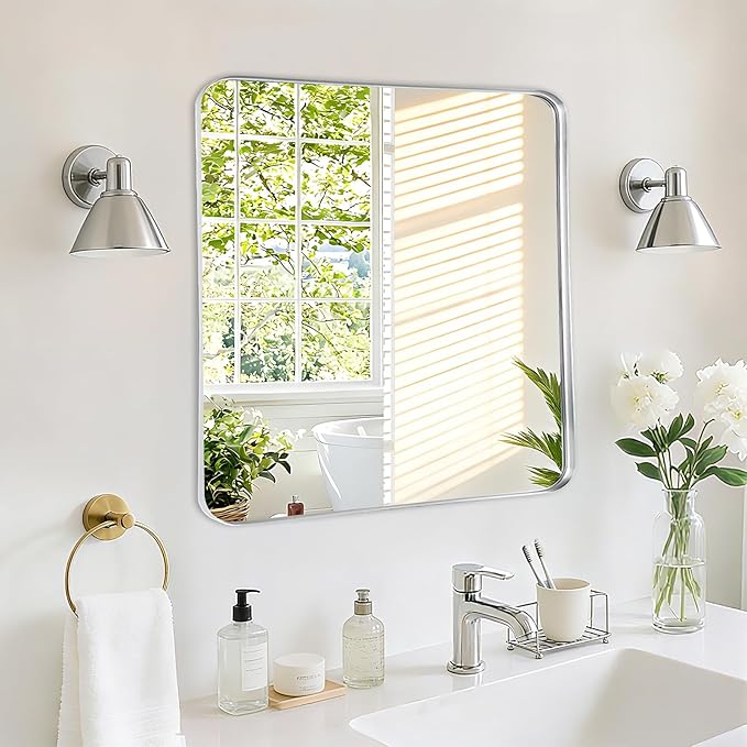 Fabuday Silver Wall Mirror for Bathroom by Fabuday