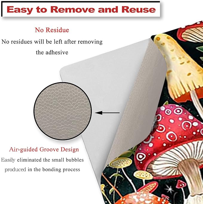 Laptop Skin Sticker Decal, Decorative Removable, Positive Mushroom - Image 4