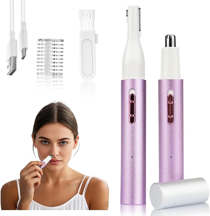 Mendaping 2025 Rechargeable Nose & Ear Hair Trimmer, Dual-Edge Blade Electric by Unknown