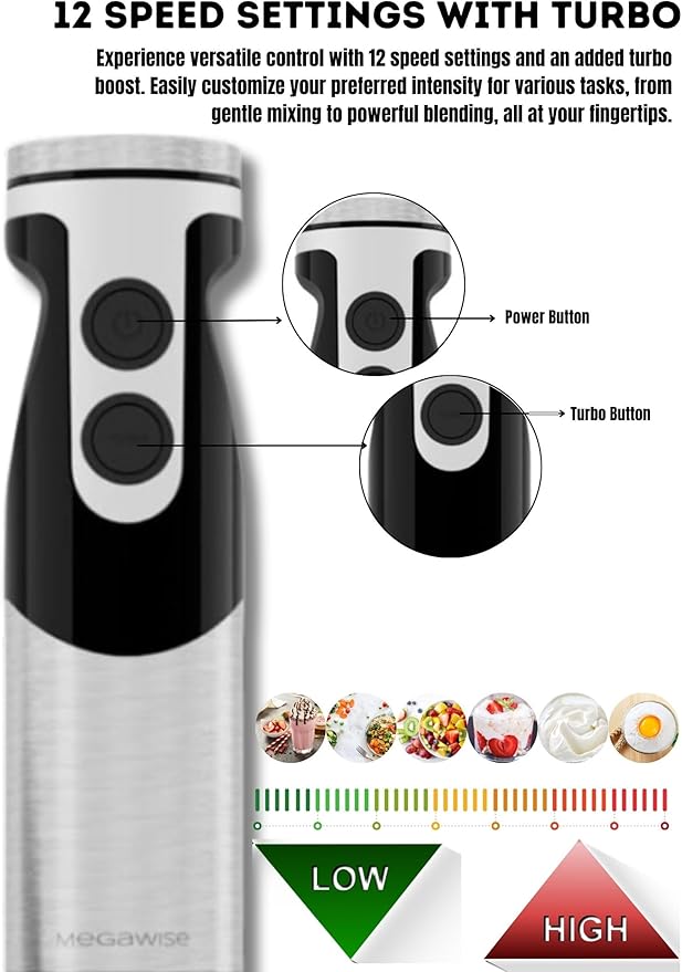 Megawise High-Power Hand Blender – 400W Max Power - Image 5