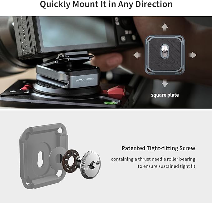 PGYTECH Quick Release Plate +Adapter w/Arca Swiss Clamp Camera Mount - Image 6