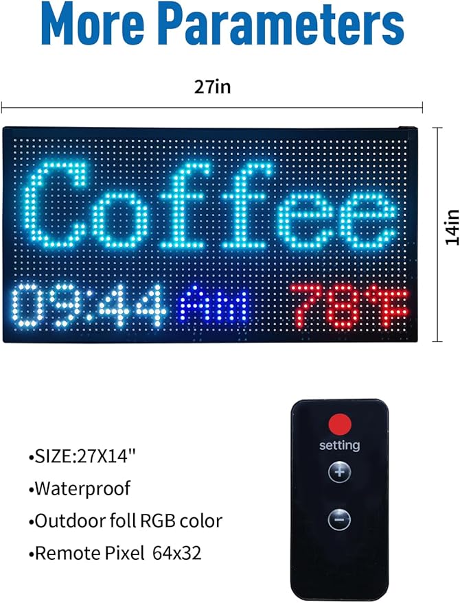FTELEDLIGH Pixel LED Open Closed Sign - Image 3