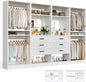 Unikito Closet System with Drawers, 100” Wood Closet Organizer with Hanging by Unikito
