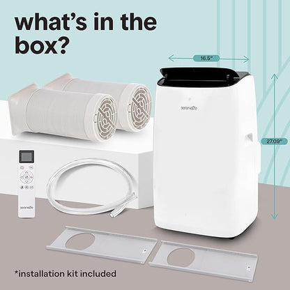 SereneLife 14000 BTU Ultra Quiet Portable Inverter Air Conditioner, Smart - Image 8