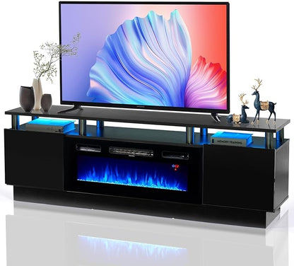 Fireplace TV Stand with 36" Electric Fireplace, Entertainment Center with LED - Image 5