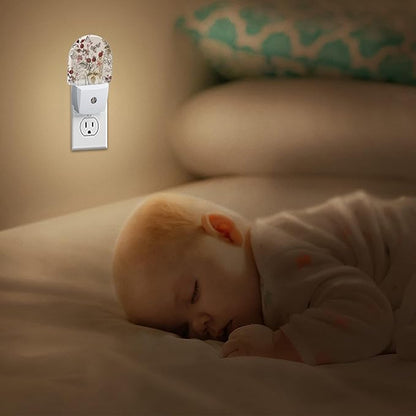 YESPOAK Night Light, Vintage Flower Butterfly Night Lights Plug Into Wall - Image 7