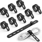 10Pack Silicone Cable Ties Cord Organizer Wrap by Lamicall