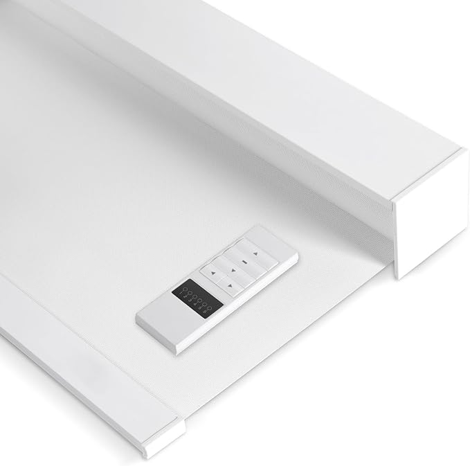 Tipiace Motorized Blinds with Remote Window Roller Shade Wireless Rechargeable by Tipiace