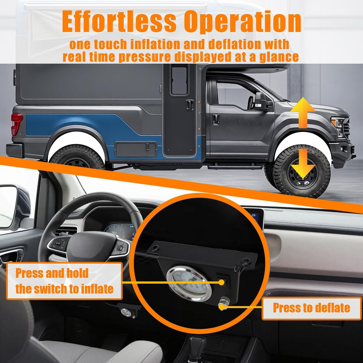 Air Bags Suspension Kit, On Board Air Compressor System with Upgraded Air Rid...