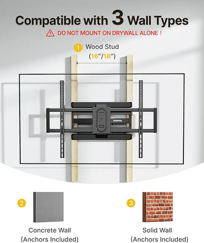 monTEK Heavy Duty Full Motion TV Wall Mount - Image 8