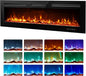 EUHOMY 60 Inch Electric Fireplace Recessed Wall Mounted by EUHOMY