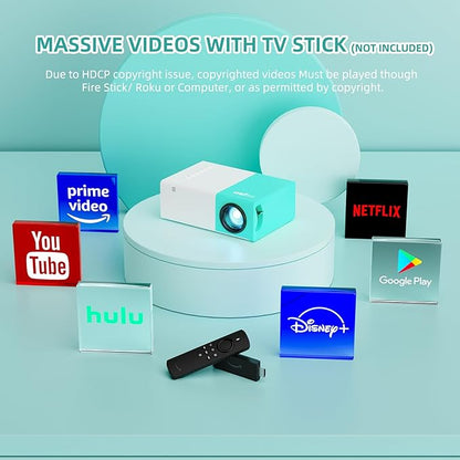 Projector WiFi Portable Movie Projector, Phone or Tablet Can be Mirrored to the - Image 2