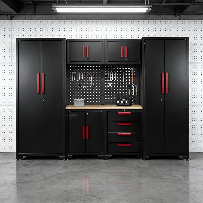 Garage Storage Cabinet System, Cabinet Drawers, Pegboard - Image 2