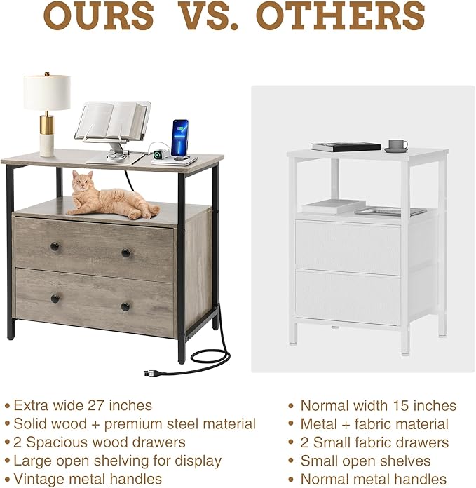 Edbuosy 27 inch Wide Night Stand - Image 7