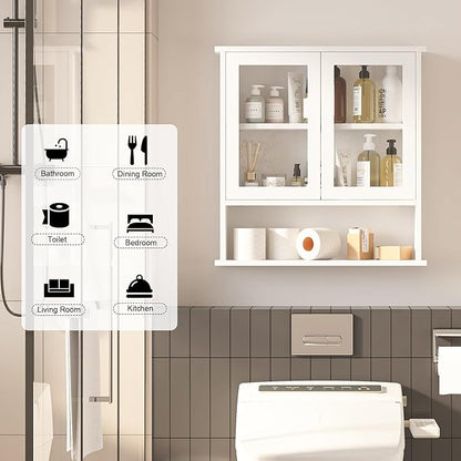 Modern Hanging Bathroom Cabinet, Sturdy Wooden Medicine Cabinet - Image 4
