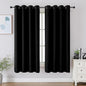 CUCRAF Black Blackout Curtains 54 Inches Long, Thermal Insulated Noise Reducing by CUCRAF