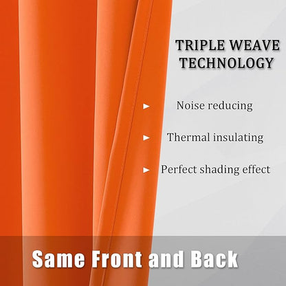 DUALIFE 90 Inch Orange Curtains - Image 5