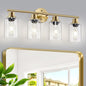 Guliaofo 4-Light Gold Bathroom Light Fixtures, E26 Modern Vanity Lights by GuliaofoLights