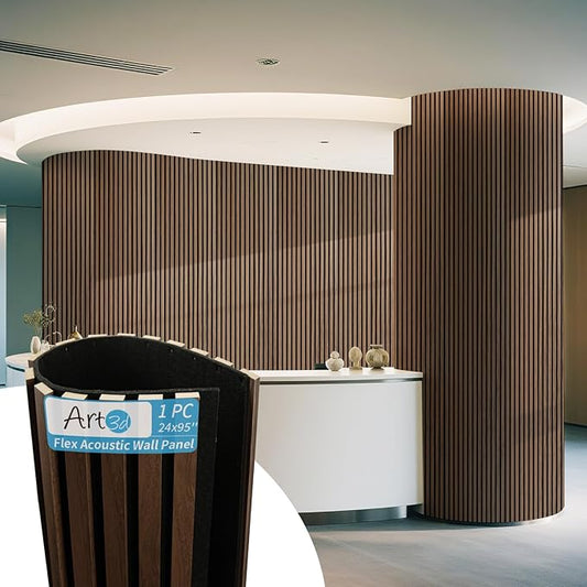 Art3d 1-Pack Acoustic Wood Slat Wall Panel by Art3d